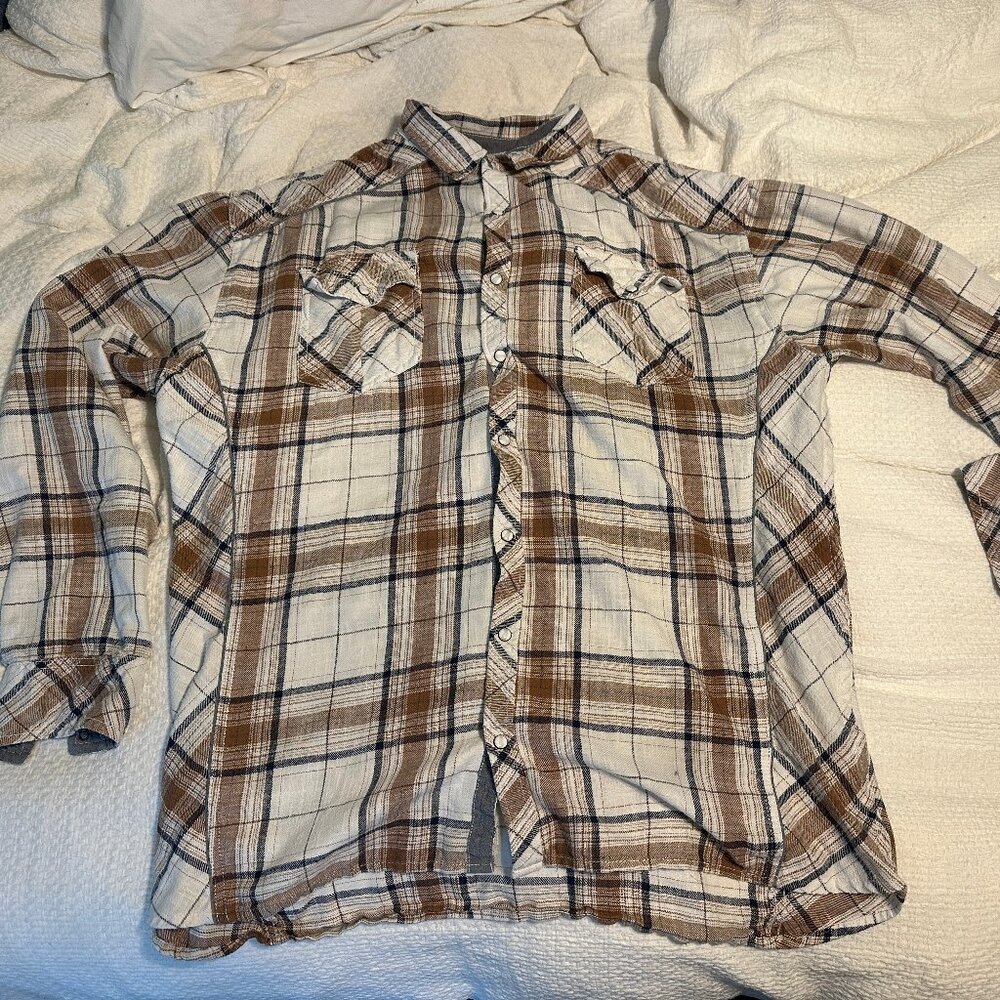 BKE (Buckle brand) long-sleeve snap shirt - 3XL - Athletic cut